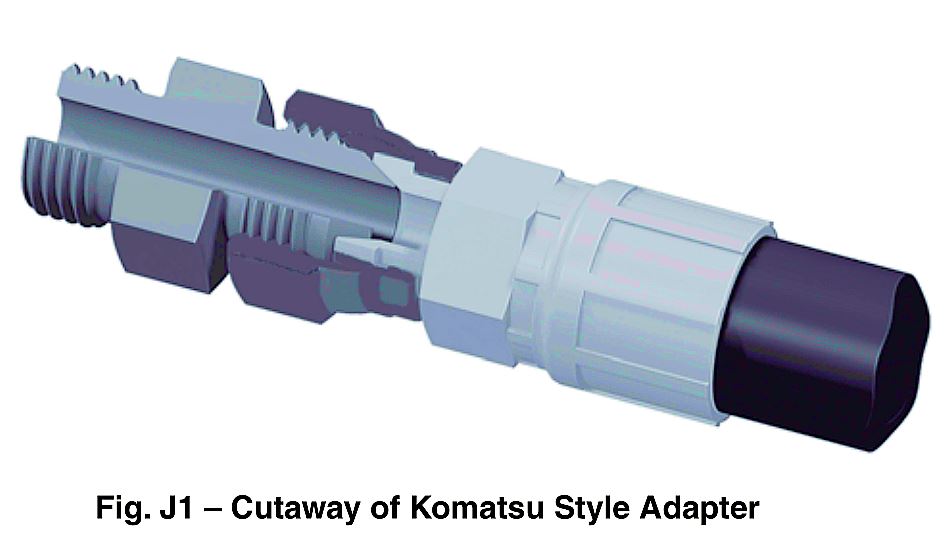 Komatsu Adapter zur Schlauchmontage