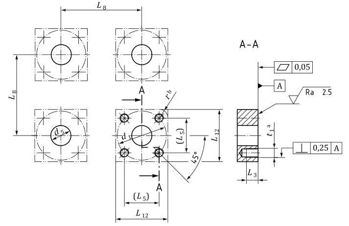 Hydraulic square flange port size