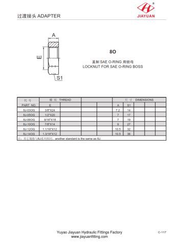 Kontermutter Für SAE O-Ring Boss Connector