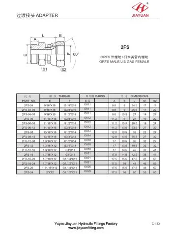 ORFS JIS Swivel G Tube Adapter