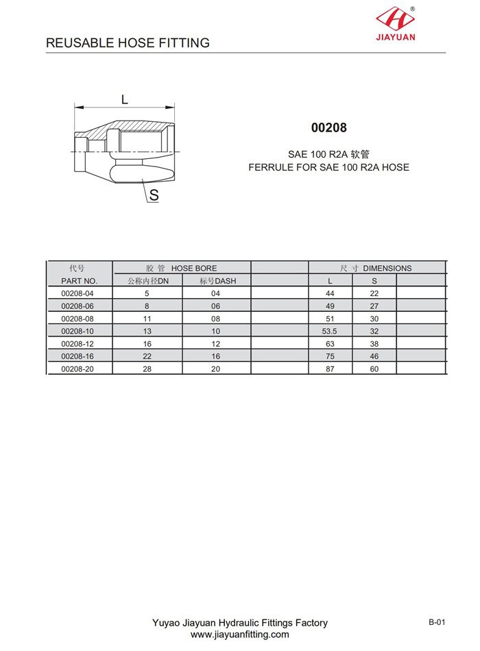 Reusable Ferrules SAE 100 R2A